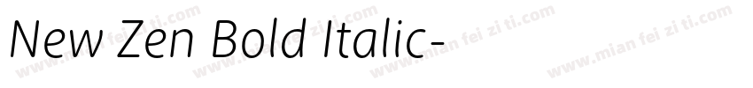 New Zen Bold Italic字体转换